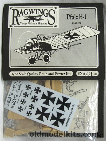 Ragwings 1/72 Pfalz E-I - Bagged, 081 plastic model kit